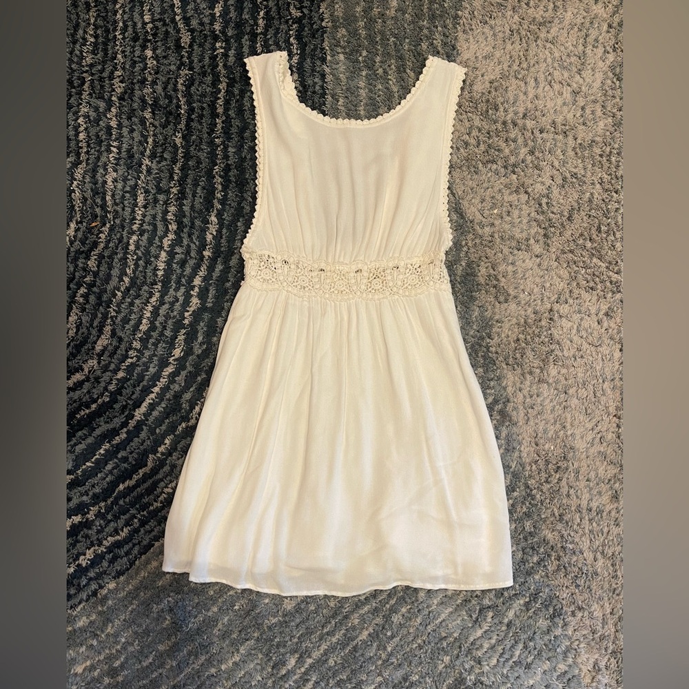 Cotton Candy White Kids Casual Dress